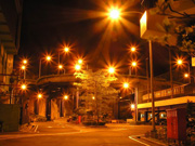 新店焚化廠廠區剪影-出入口夜景